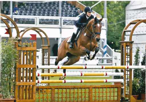 Ulrike Winter auf Little Diamond - Internatoinales Pfingstturnier Wiesbaden 2005 - Preis des Wiesbadener Tagblatt 