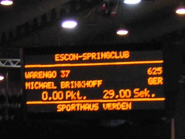 Anzeigetafel - Kampmann Pferdesport Festival Stadthalle Bremen 2004